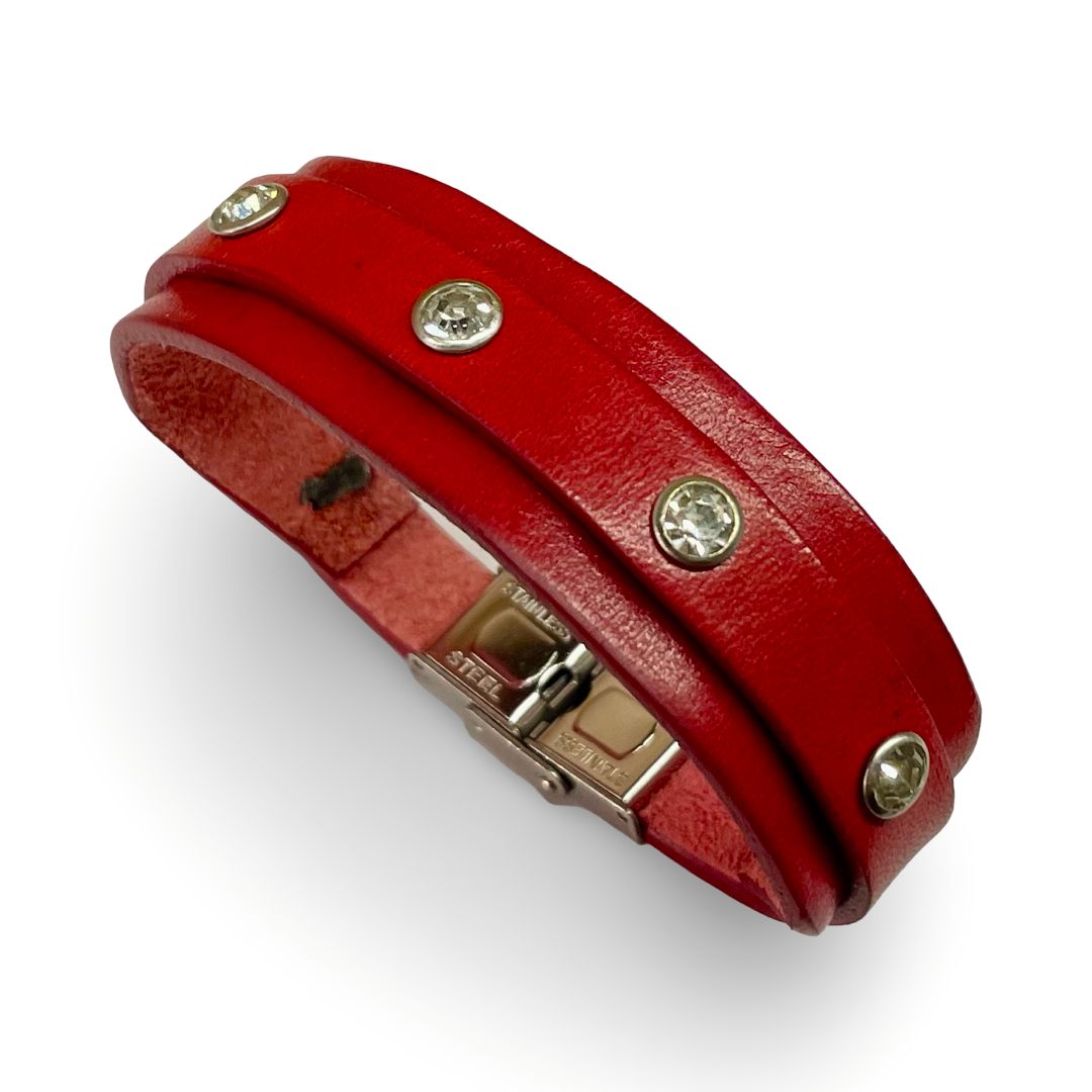 Bracciale Donna Strass Rosso