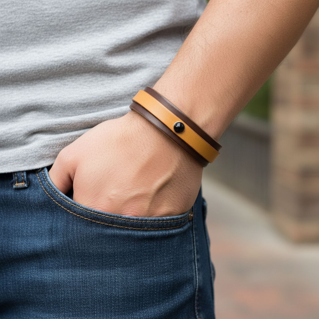 Bracciale Uomo Mix Brown