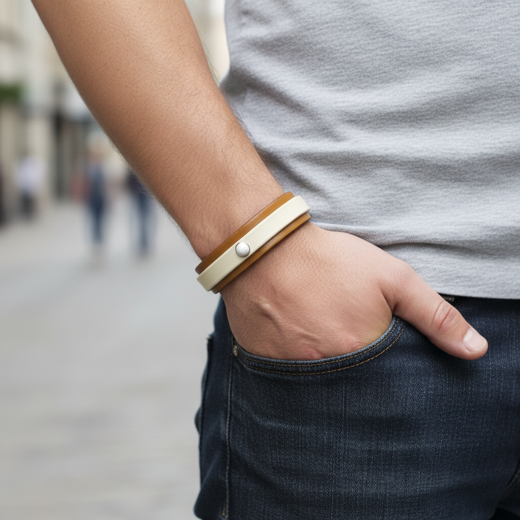 Bracciale Uomo Mix Crema