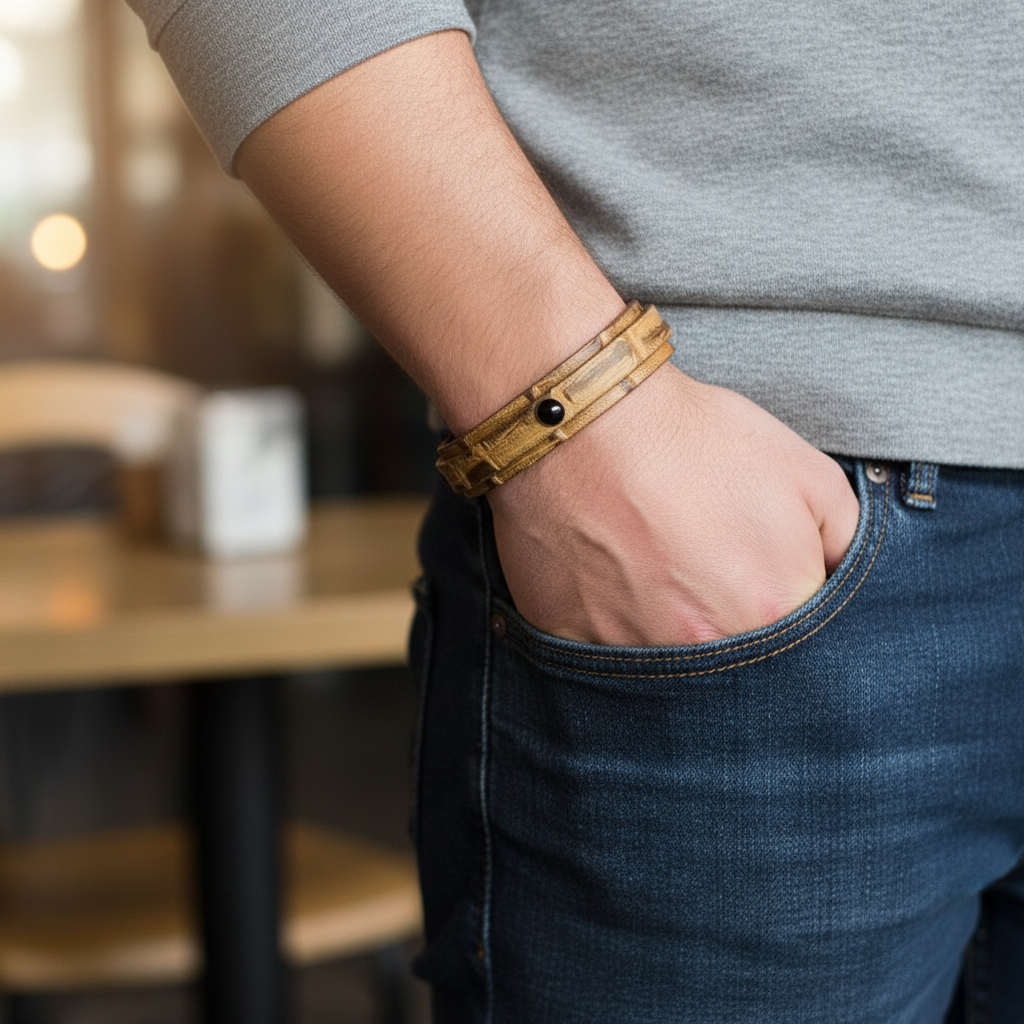 Bracciale Uomo Stampa Rettile