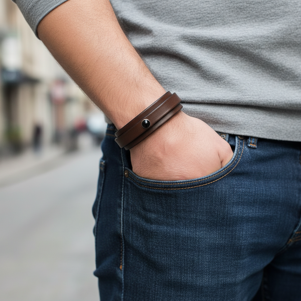 Bracciale Uomo Total Brown