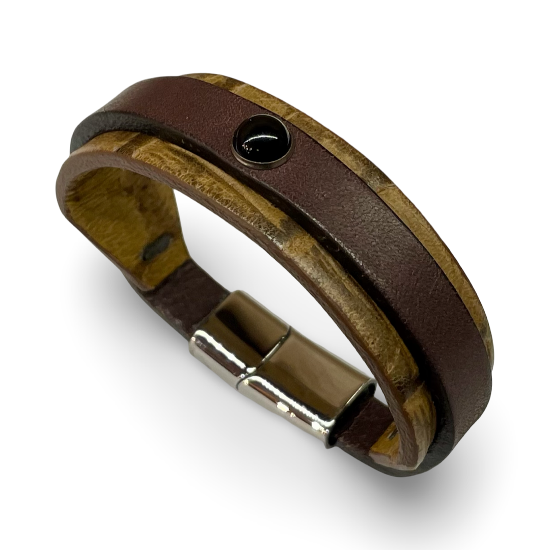 Bracciale Uomo Mix Bufalo e Rettile
