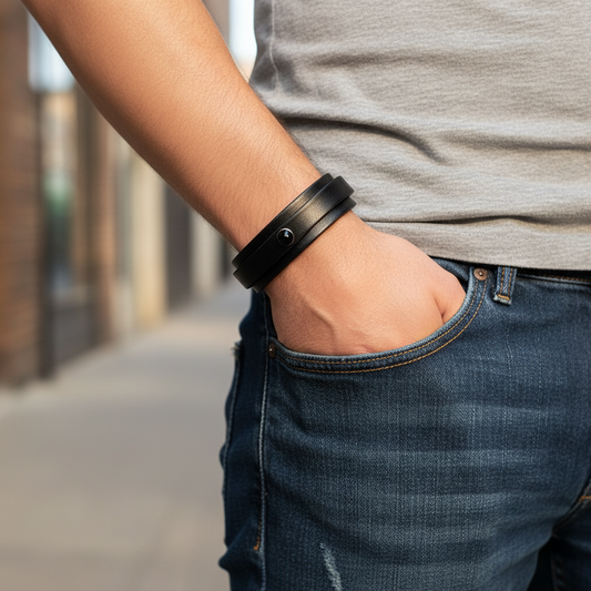 Bracciale uomo Total Black