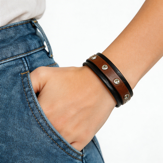 Bracciale Donna Strass Mix Black Brown