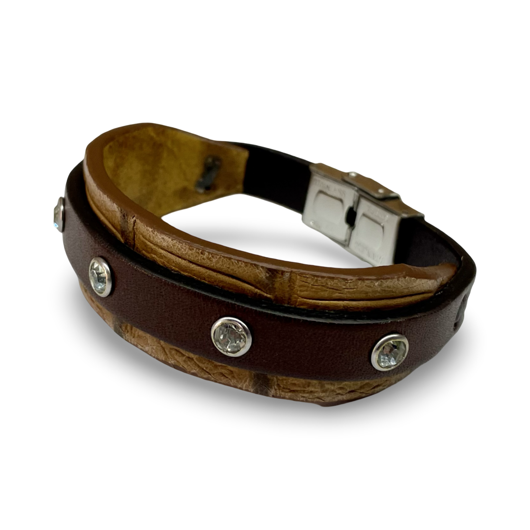 Bracciale Donna Strass Mix Rettile Bufalo