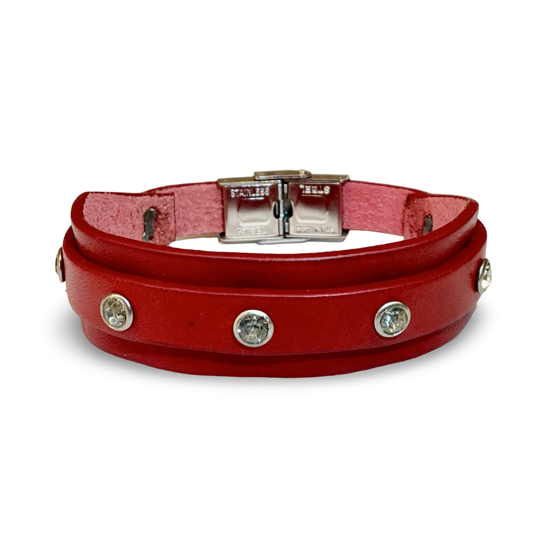 Bracciale Donna Strass Rosso